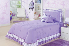 Kit Bailarina Solteiro 04 Peças - Adicione Charme e Elegância ao seu Quarto com Cobre Leito e Almofadas Estrela em Poliéster