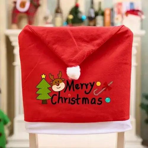 Capa Decorativa para Cadeira de Natal com Tema Festivo