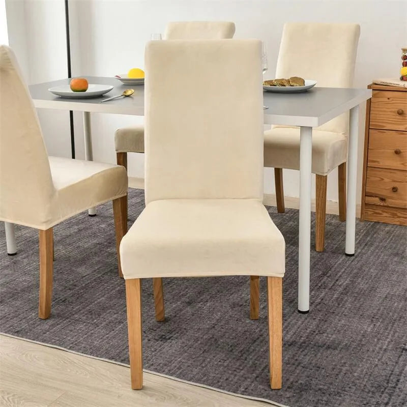 Capa de Cadeira Veludo Premium - Transforme suas cadeiras com elegância e praticidade. Escolha a proteção perfeita para sua casa!