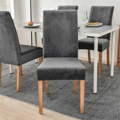 Capa de Cadeira Veludo Premium - Transforme suas cadeiras com elegância e praticidade. Escolha a proteção perfeita para sua casa!