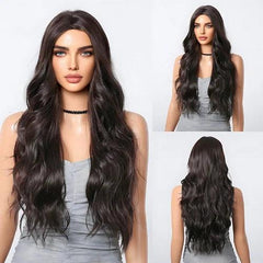 Peruca Longa Preto Natural