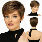 Peruca Feminina Curta Ondulada Lace Premium Cabelo Natural - Peruca Feminina Curta Ondulada Lace Premium Cabelo Natural - A3 - Polideia