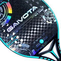 Raquete de Beach Tennis Carbono 12K EVA Profissional, modelo leve e resistente, ideal para jogadores avançados. Vendida na loja Polideia.