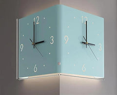 Relógio de Parede Moderno com design de dupla face, números vazados e operação silenciosa, perfeito para decoração de sala de estar, quartos e corredores.