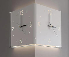 Relógio de Parede Moderno com design de dupla face, números vazados e operação silenciosa, perfeito para decoração de sala de estar, quartos e corredores.