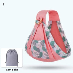 Sling para Bebê Carregador 0-36 meses, confortável, seguro, malha de algodão, suporta até 60 kg.