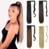 Aplique Rabo de Cavalo Cabelo Liso | Mega Hair - Aplique Rabo de Cavalo Cabelo Liso | Mega Hair - M27-613 / 55cm - Polideia