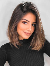 Aplique Topo de Cabelo Mecha Lateral - Aplique Topo de Cabelo Mecha Lateral - Preto / 30cm - Polideia