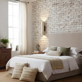 Comprar arandela de parede rustica em pedra natural bidirecional decorativa para quarto e sala barato em promoção.