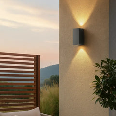 Comprar arandela de parede externa LED bidirecional moderna em alumínio resistente barato ou em promoção