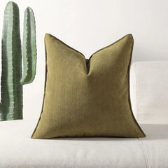 Comprar capa almofada chenille macia decorativa sofá sala múltiplas cores zíper invisível em promoção frete grátis POLIDEIA