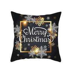 Capa de Almofada Natalina e Ano Novo Preto 45x45cm - Polideia