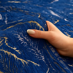 Comprar Capa Para Sofá Moderna Premium antiderrapante design folhagem azul dourado folhas proteção elegante barata promoção