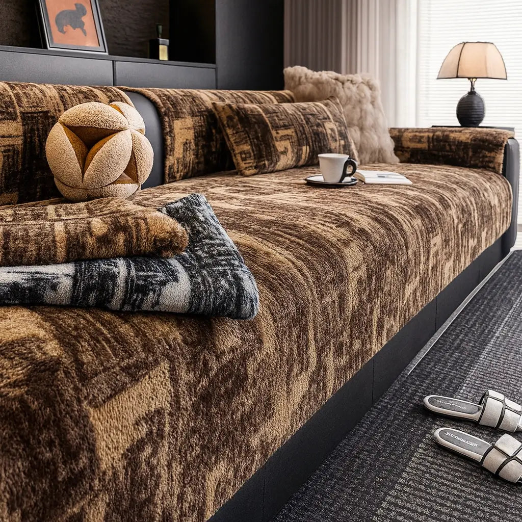 Comprar capa de sofá antiderrapante aveludado tecido grosso protetor premium para sala barato em promoção