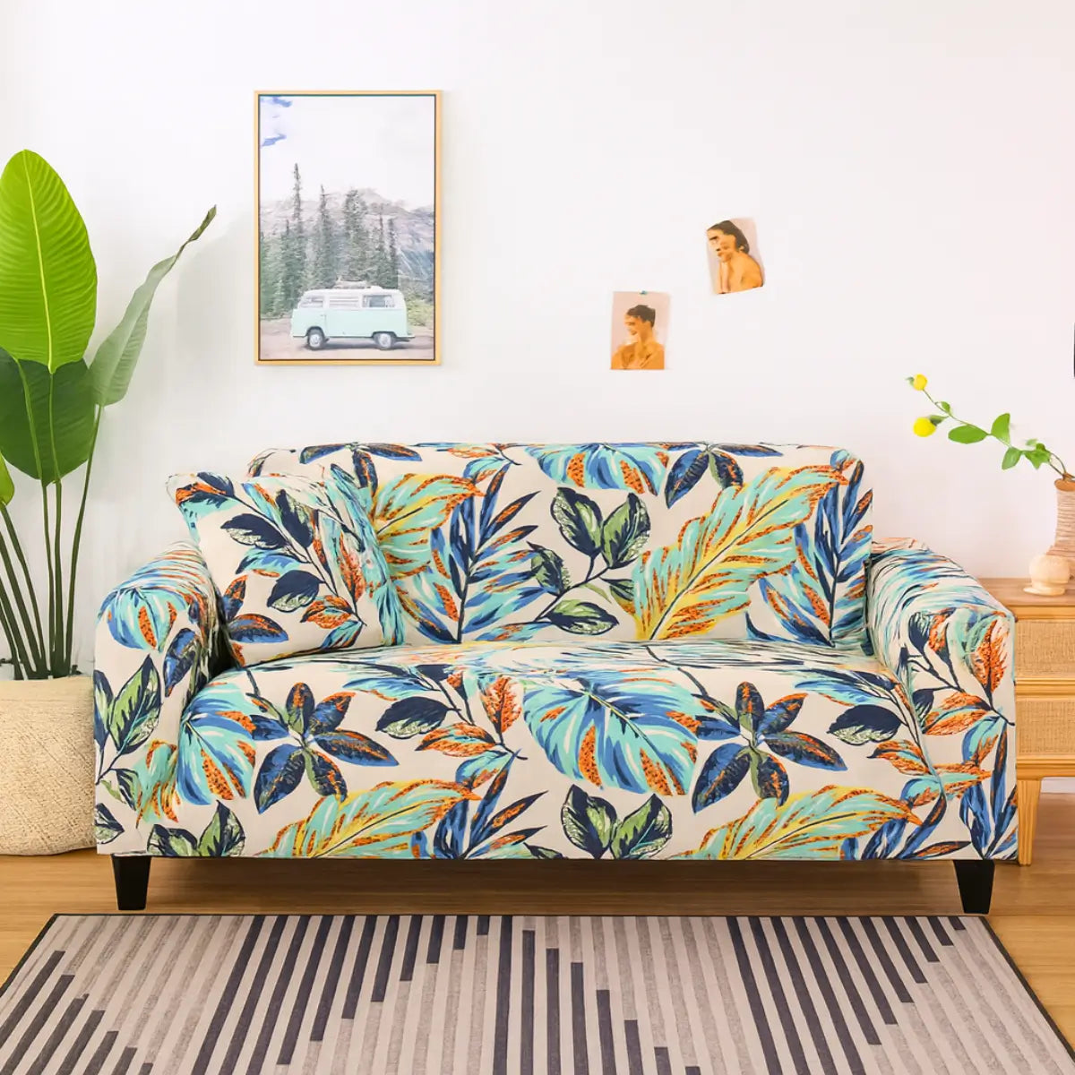 Comprar Capa de Sofá Elástica Universal Floral Ajustável para 2 3 4 lugares proteção decorativa barata