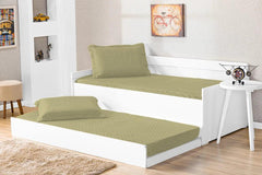 Cobre Leito Solteiro 2 Peças - Conforto e praticidade em tecido de poliéster. Ideal para noites de sono revigorantes