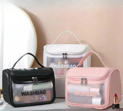 Frasqueira de Mão Impermeável: Proteja seus cosméticos com estilo. Resistente à água e durável, ideal para viagens e uso diário.