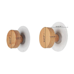 Gancho de Parede Madeira Geométrico - Polideia Gancho de Parede Madeira Geométrico - Quadrado