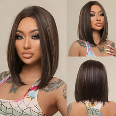 Polideia comprar Lace Cabelo Chanel Liso Curto barato lace wig preço