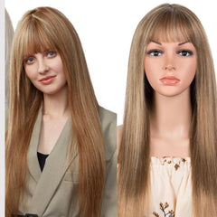 Lace Front 100% Cabelo Humano Longo Liso Franja - Polideia