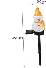 Luz Solar Boneco de Neve - Decore com encanto natalino, energia solar, durabilidade e design único para o seu jardim.