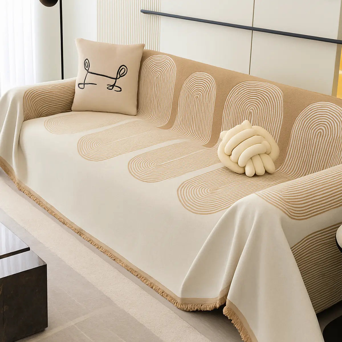 Comprar manta para sofá chenille nórdica antiderrapante com franjas decorativas barato ou em promoção