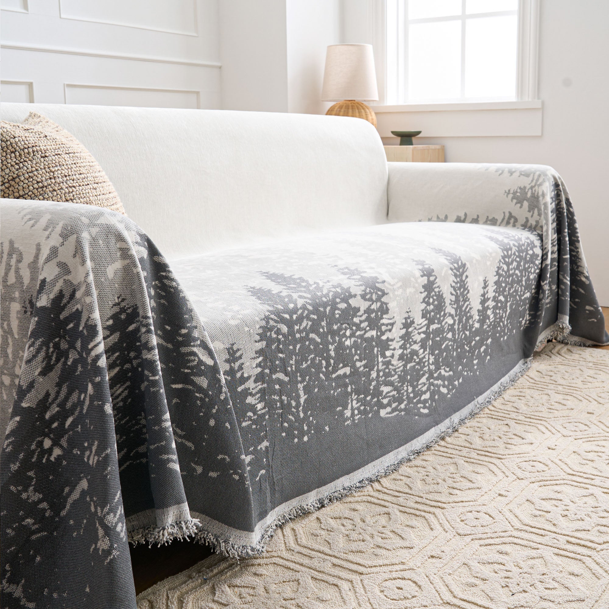 Comprar manta para sofá estampada Chenille antiderrapante decorativa proteção móveis casa sala barato promoção Polideia