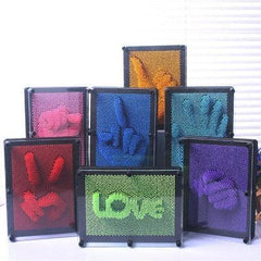 Captador de Imagens Pin Art 3D: Deixe sua criatividade fluir com esculturas 3D. Escolha entre tamanhos variados. Seguro para todas as idades.