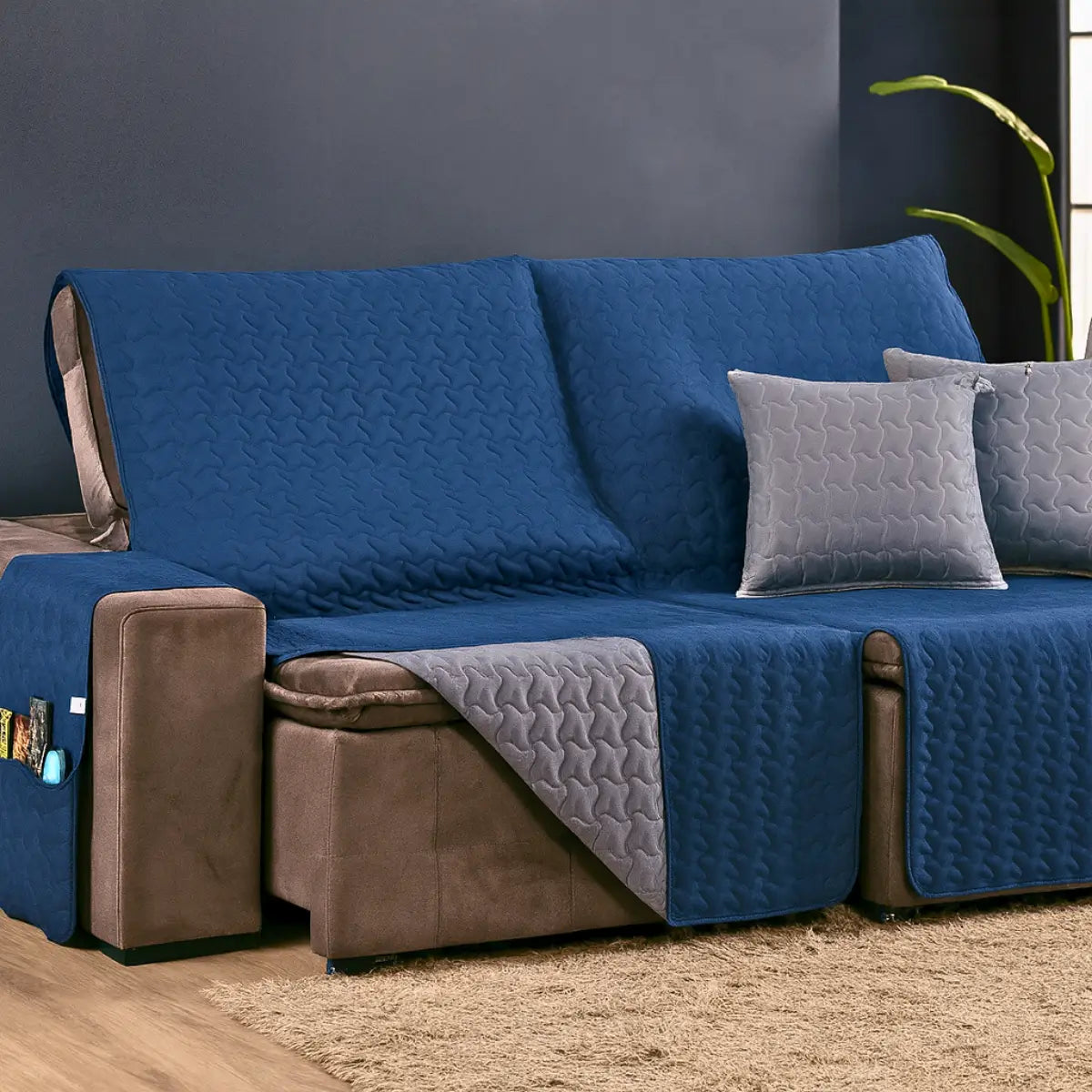 Comprar protetor de sofá impermeável matelassê para 2 e 3 lugares retrátil reclinável antiderrapante pet barato