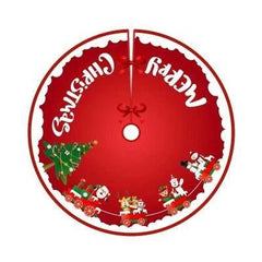 Saia de Natal 90cm: Encante com a beleza do desenho animado em fibra de poliéster. Adicione estilo à sua decoração natalina