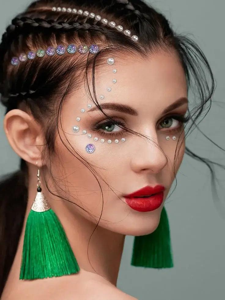 Aplicador de strass no cabelo