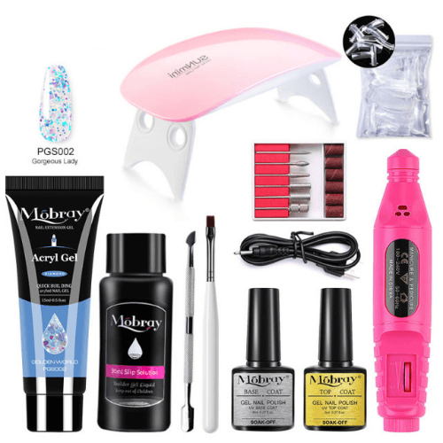 Polideia compre melhor kit unha de gel completo profissional unha decorada barato