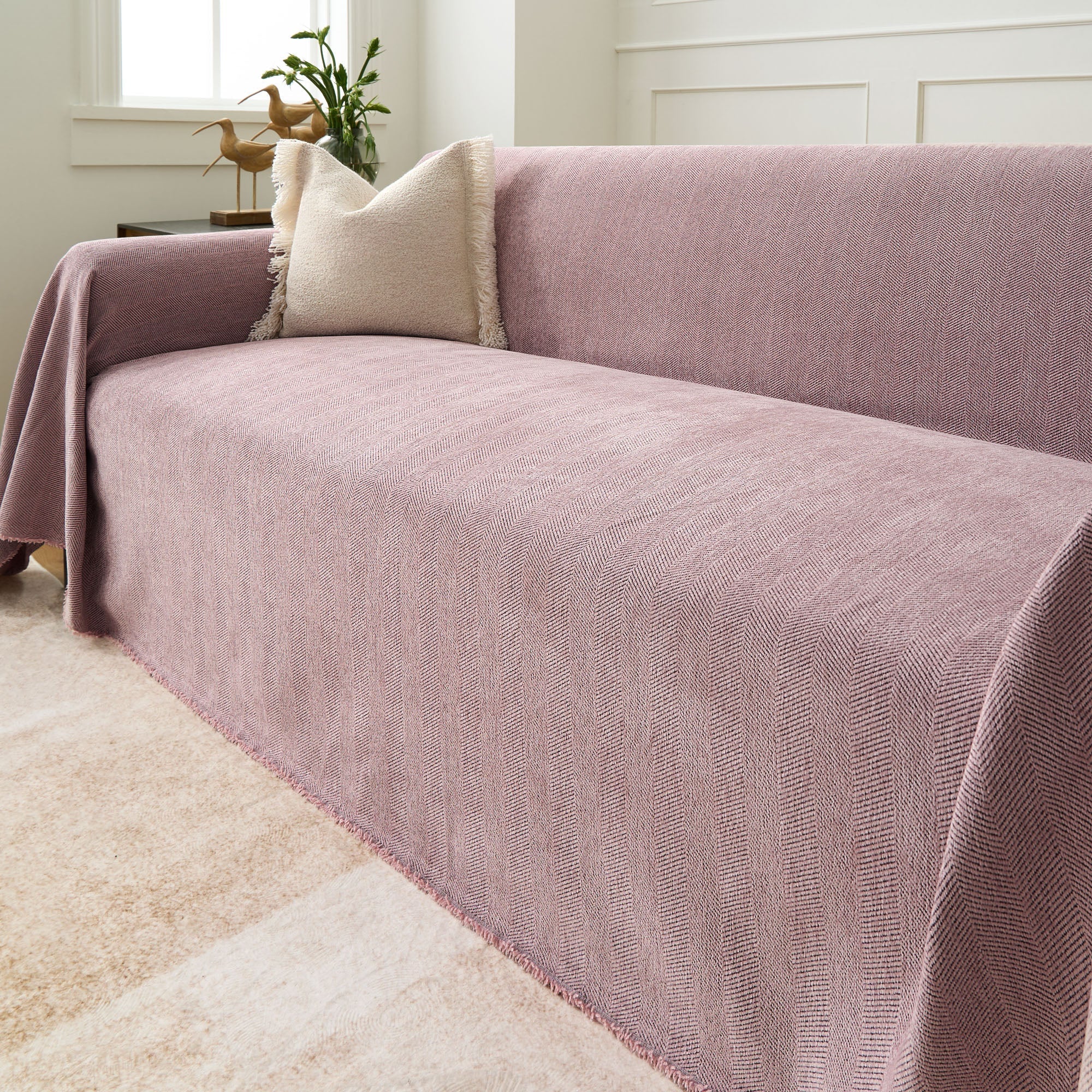 Comprar Capa de Sofá lilas Chenille Anti Slip Proteção Decorativa Elegante Confortável em promoção
