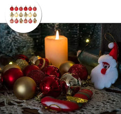 50PC Bolinhas de Natal Decoração para Árvore - 50PC Bolinhas de Natal Decoração para Árvore - Default Title - Polideia