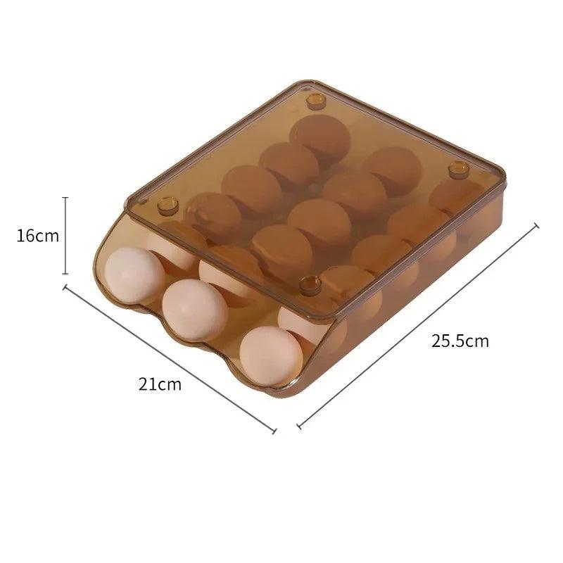 Mantenha seus ovos frescos com o Organizador de Ovos 3 Camadas - a solução perfeita para organização na cozinha