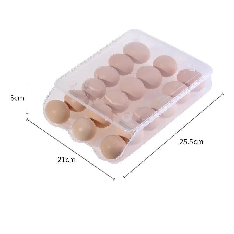 Mantenha seus ovos frescos com o Organizador de Ovos 3 Camadas - a solução perfeita para organização na cozinha