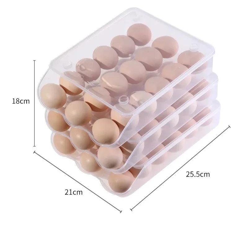 Mantenha seus ovos frescos com o Organizador de Ovos 3 Camadas - a solução perfeita para organização na cozinha