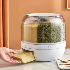 Dispensador de Alimentos Giratório - Mantenha sua cozinha organizada e seus grãos frescos com este conveniente e durável dispensador de alimentos