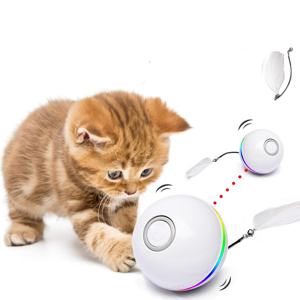 Brinquedo Interativo para Gatos Bola Giratória Automática de 360