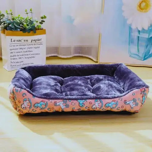 Cama Pet para Cachorros e Gatos de porte médio e grande, com lã macia e design ortopédico.