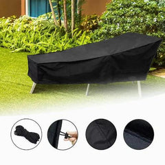 Capa impermeável para espreguiçadeira, resistente à água, sol e poeira. Proteção reforçada com ajuste seguro para móveis externos.