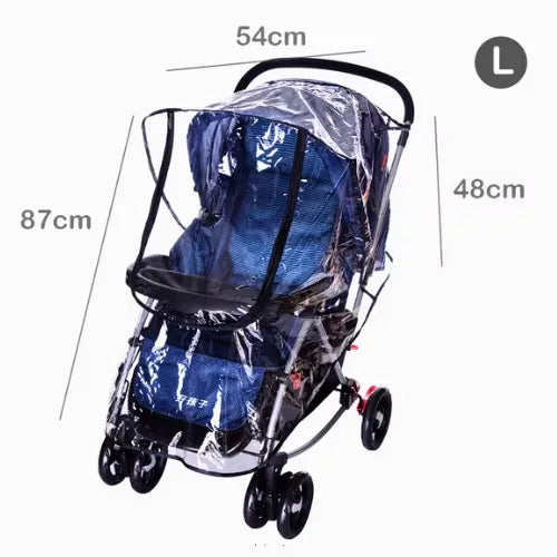Capa de Chuva para Carrinho de Bebê Impermeável e Segura