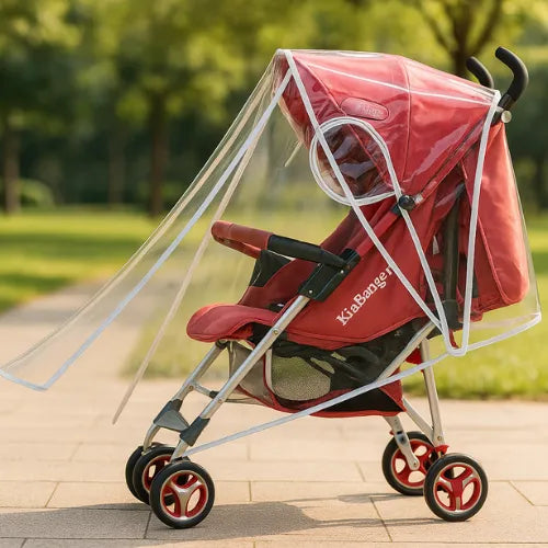Capa de Chuva para Carrinho de Bebê Impermeável e Segura