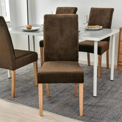 Capa de Cadeira Veludo Premium - Transforme suas cadeiras com elegância e praticidade. Escolha a proteção perfeita para sua casa!
