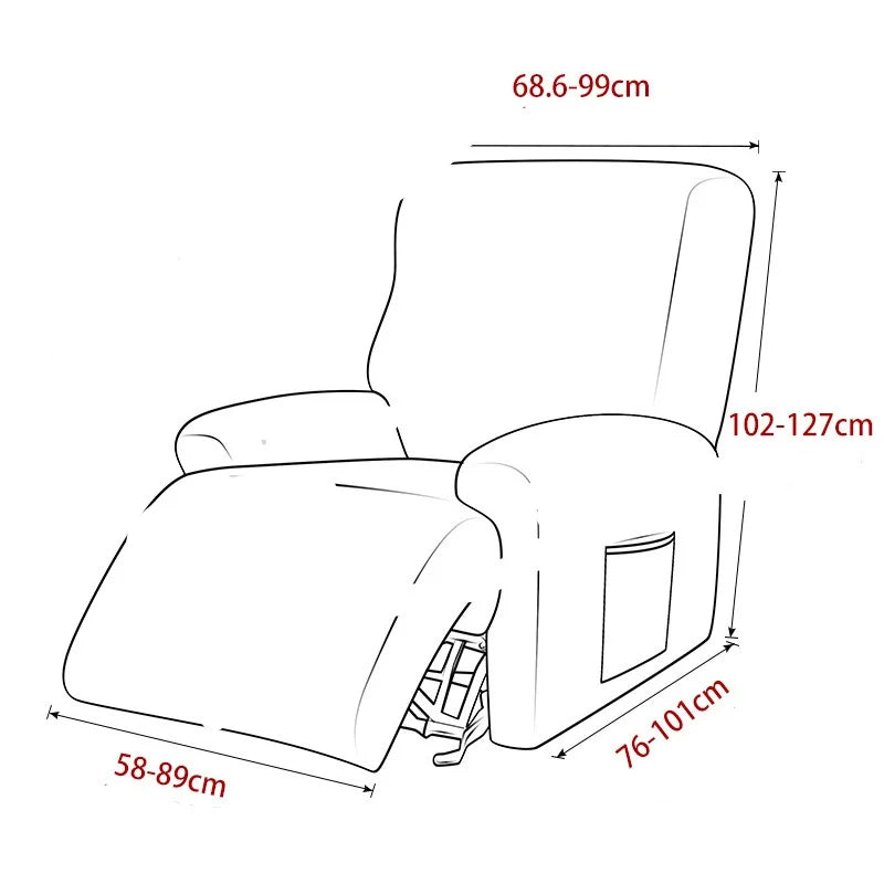 Capa de Sofá Reclinável Spandex - Proteção resistente a manchas, líquidos e arranhões. Conforto duradouro e fácil lavagem. Escolha inteligente para seu sofá.