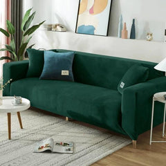Capa de Sofá Veludo Elástica - Transforme seu sofá com elegância e conforto. Tecido aveludado de alta qualidade. Adaptação perfeita para diferentes tamanhos.