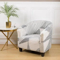 Capa de Poltrona Estampada Polideia: Toque suave, ajuste perfeito e fácil manutenção. Transforme sua sala com estilo e conforto. Compre já