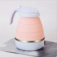 Chaleira Elétrica Dobrável Portátil 600W 0.6L Compacta, ideal para viagens, com proteção contra superaquecimento.