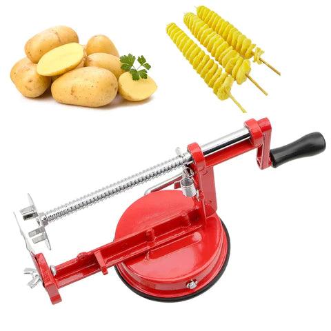 Descascador e Cortador Inox 3 em 1: Corte Eficiente e Preciso para Batatas e Vegetais