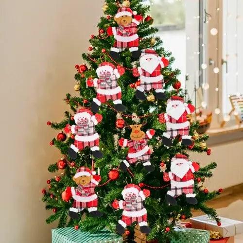 Enfeite de Natal em Tecido Bonecos Decorativos para Árvore - Polideia